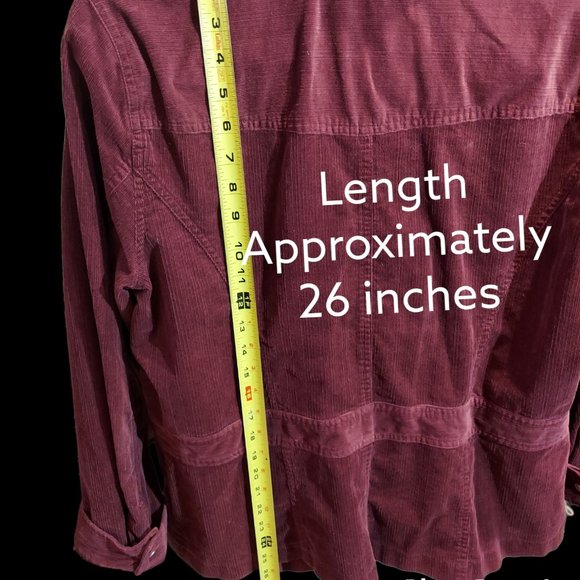 Sag Harbor Jean Company Burgundy Jacket Women's Size 14 - Picture 3 of 7